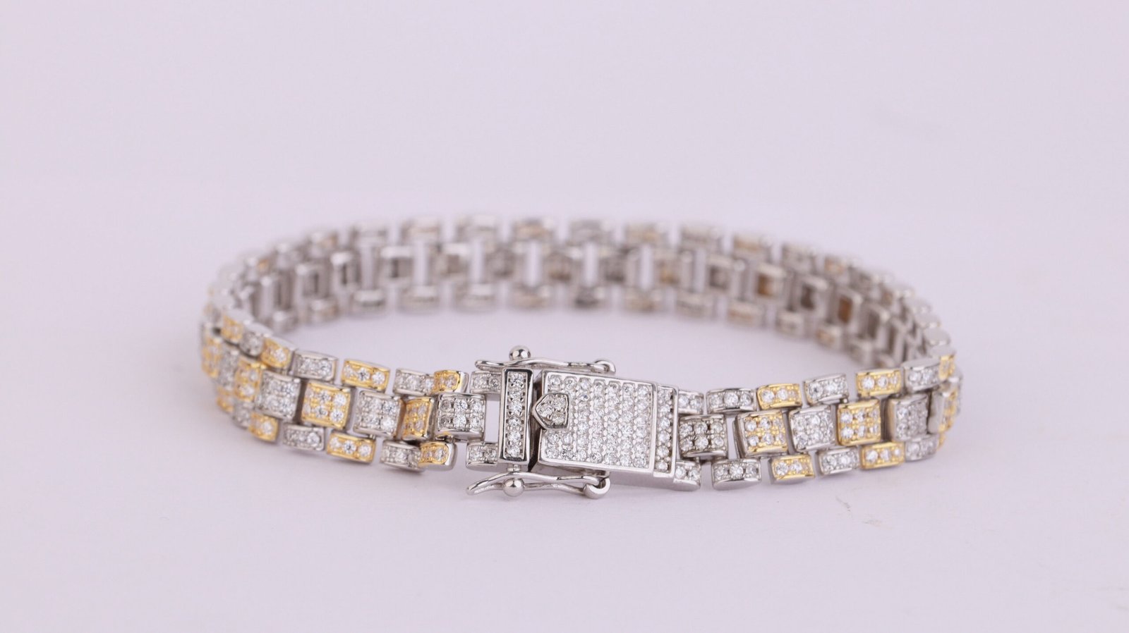 Royal Duo Pavé Silver Bracelet