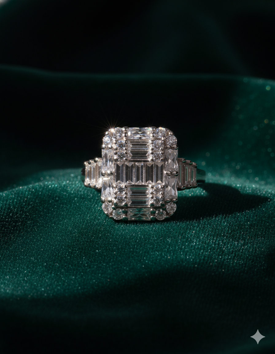 Crystal Symphony Silver Ring - Image 2