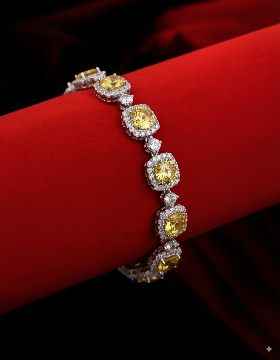 Sunlit Radiance Silver Bracelet - Image 4