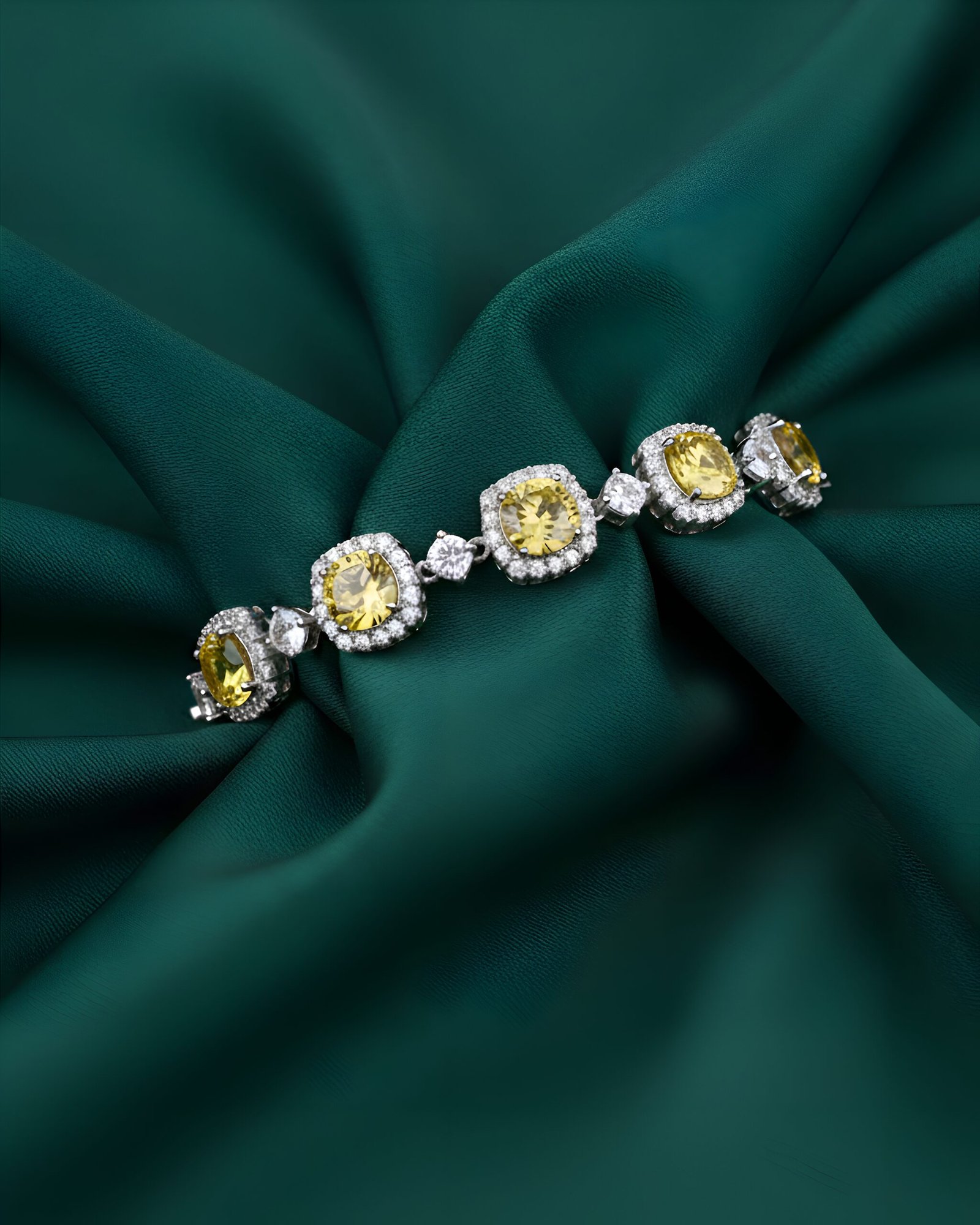 Sunlit Radiance Silver Bracelet