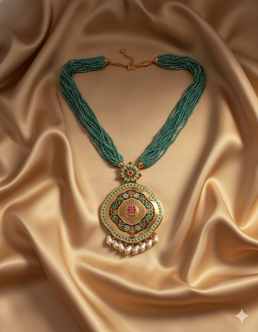 Traditional Kundan Meenakari Set - Image 2