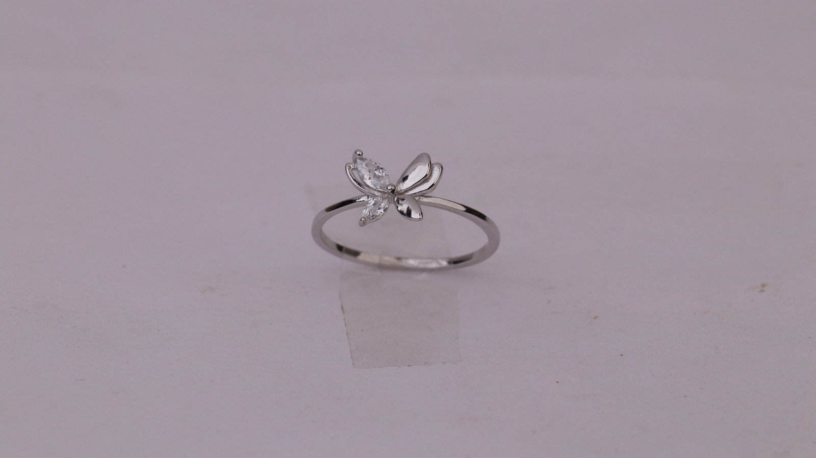Delicate Butterfly-Inspired CZ Ring